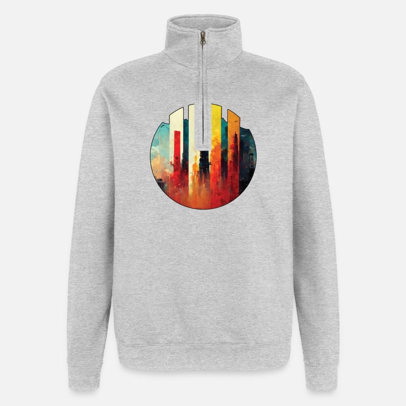 Metropolis - Quarter-Zip Sweatshirt - heather grey