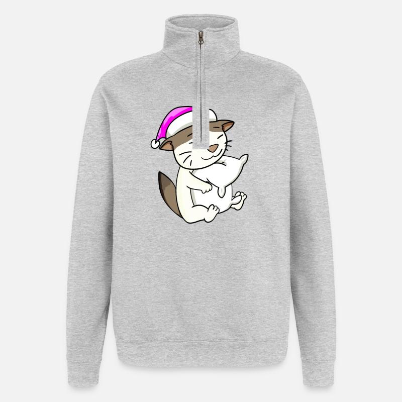 Cat cat breed RagaMuffin - Quarter-Zip Sweatshirt - heather grey