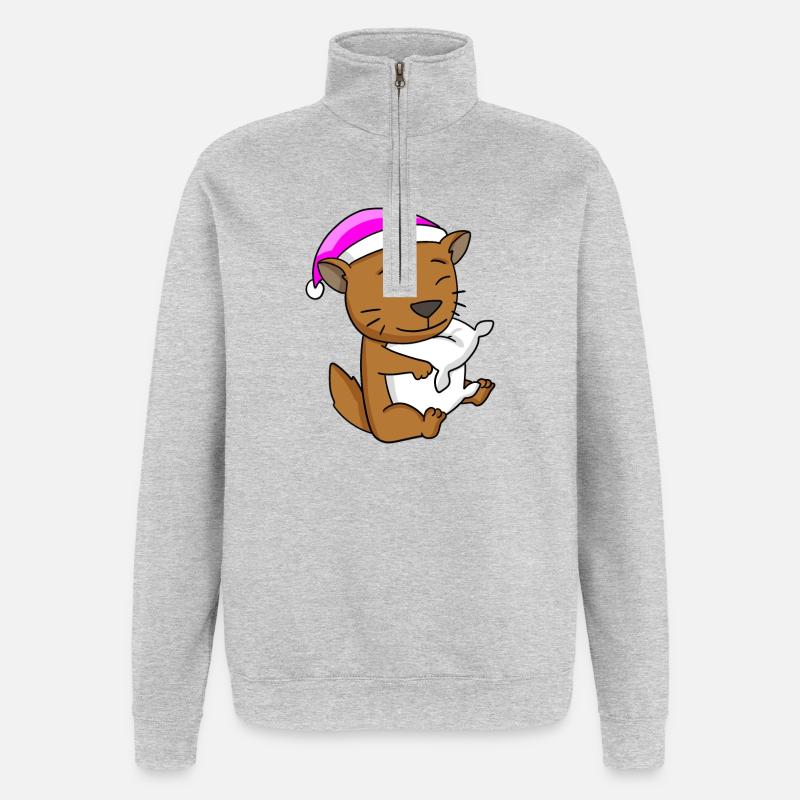 Cat cat breed Somali - Quarter-Zip Sweatshirt - heather grey