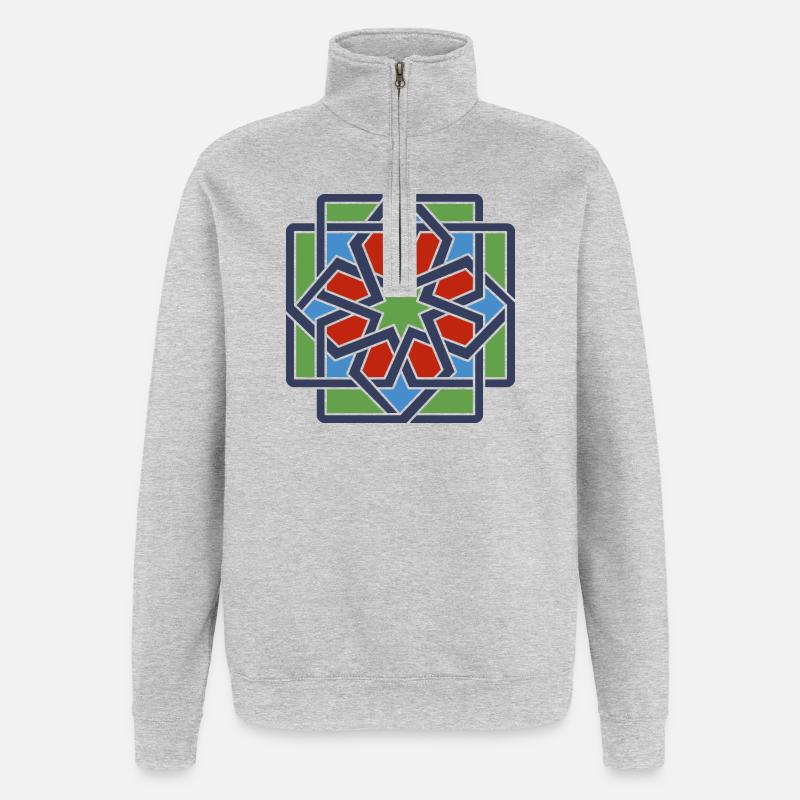 Andalusien 4 - Quarter-Zip-Sweatshirt - Grau meliert