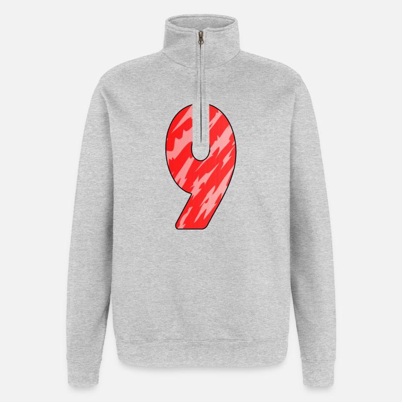 9 - Quarter-Zip Sweatshirt - heather grey