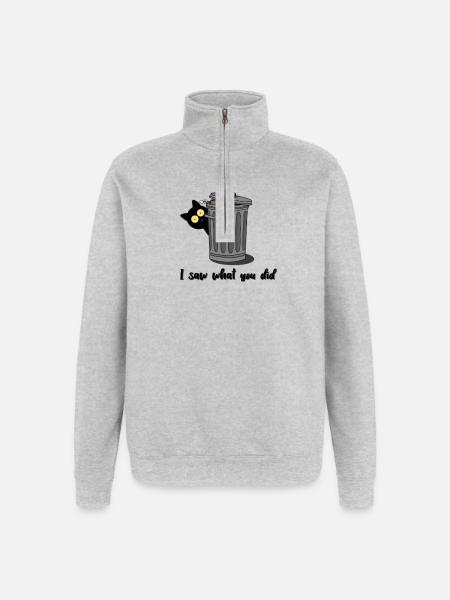 I saw what you did - Quarter-Zip Sweatshirt - heather grey