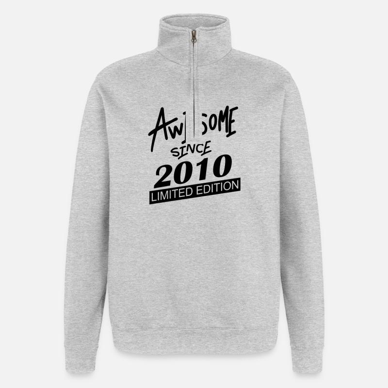 2010 - Born 2010 - Quarter-Zip Sweatshirt - heather grey