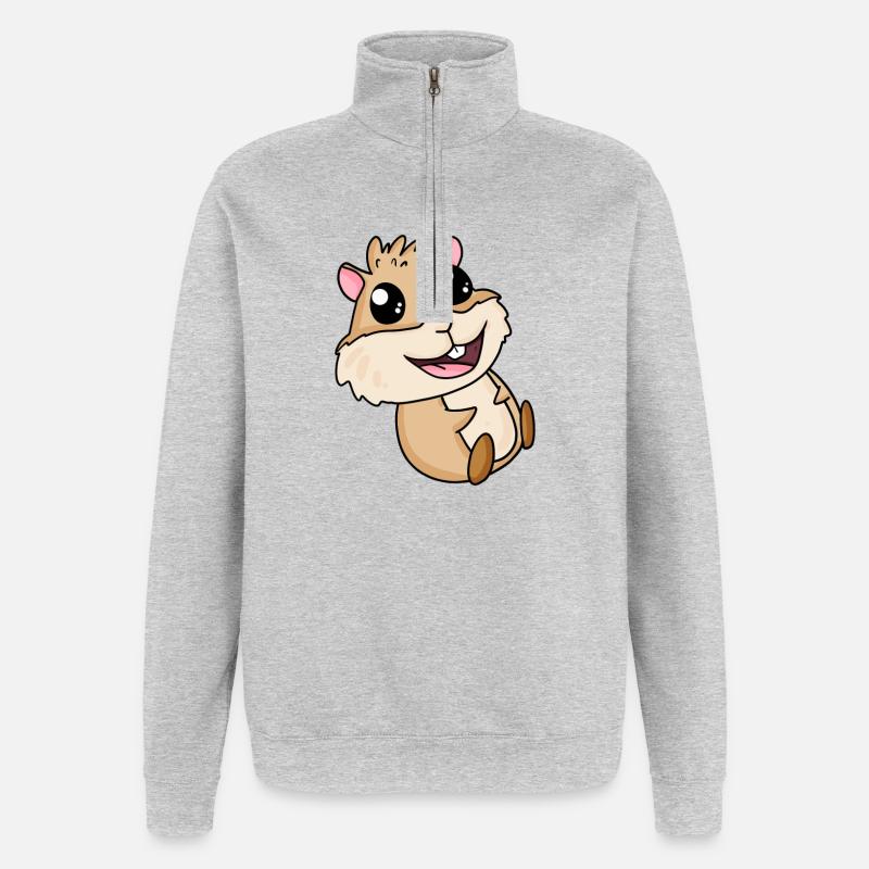Guinea pig - Quarter-Zip Sweatshirt - heather grey