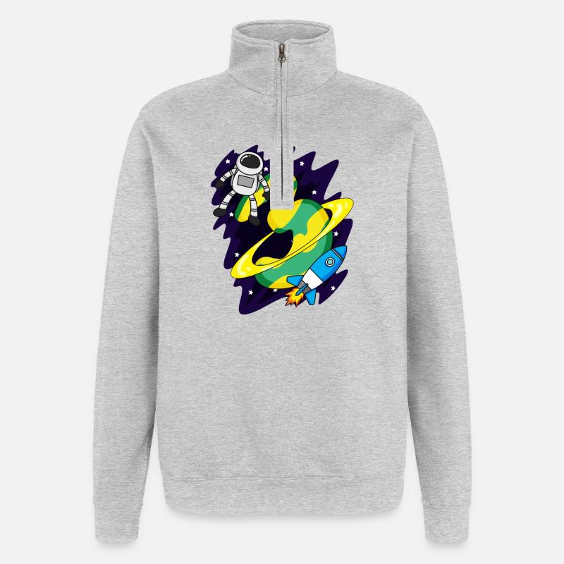 3 ans Jeune cadeau - Sweat à zip 1/4 - gris chiné
