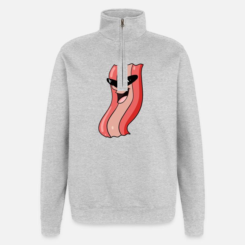 Speck cool - Quarter-Zip-Sweatshirt - Grau meliert