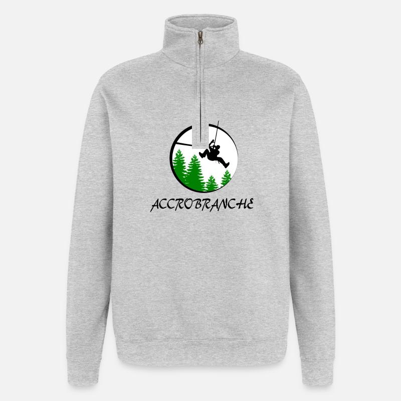 Tree climbing - Quarter-Zip Sweatshirt - heather grey