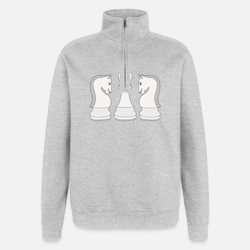 Chess - Quarter-Zip Sweatshirt - heather grey