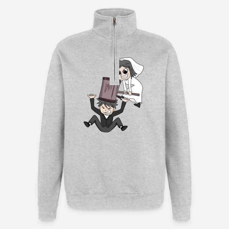 Heirat Meme Lustig - Quarter-Zip-Sweatshirt - Grau meliert