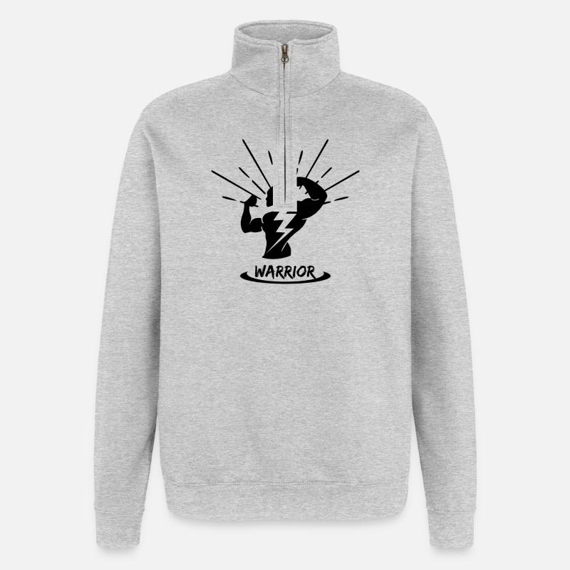 Warrior - Quarter-Zip-Sweatshirt - Grau meliert