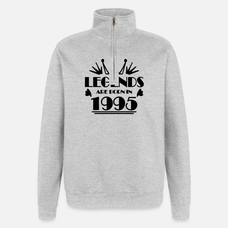 1995 - Born 1995 - Quarter-Zip Sweatshirt - heather grey