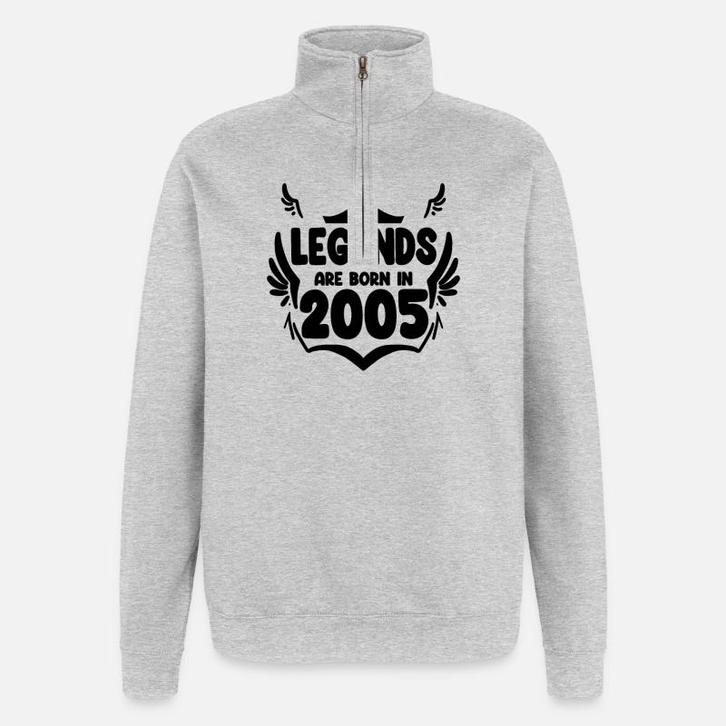 2005 - Quarter-Zip-Sweatshirt - Grau meliert