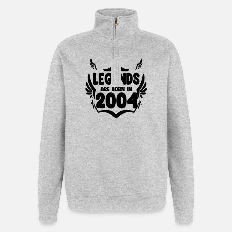 2004 - Born 2004 - Quarter-Zip Sweatshirt - heather grey
