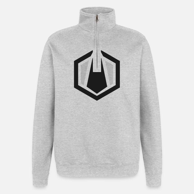 Monolith Logo - Quarter-Zip Sweatshirt - heather grey