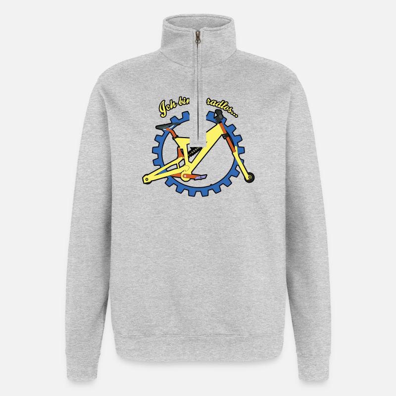 Je suis tellement sans roues - Sweat à zip 1/4 - gris chiné
