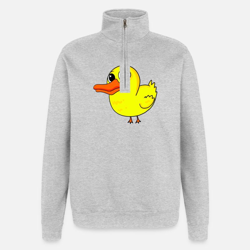 Canard - Sweat à zip 1/4 - gris chiné