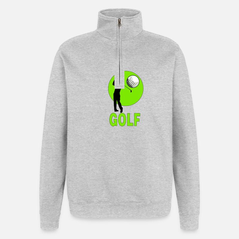 Golf - Sweat à zip 1/4 - gris chiné