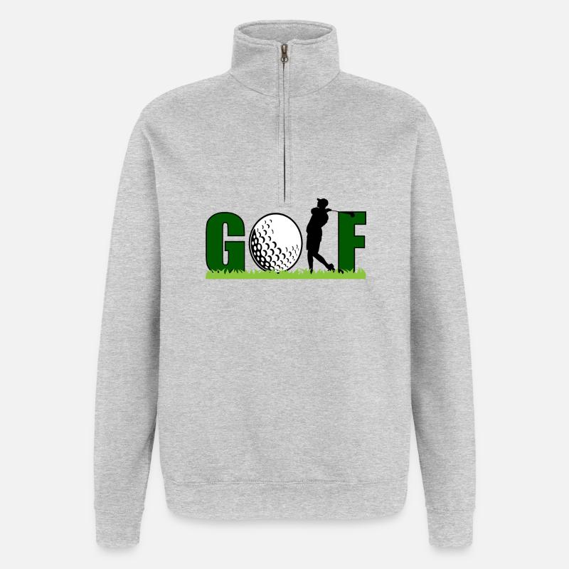 Golf - Sweat à zip 1/4 - gris chiné