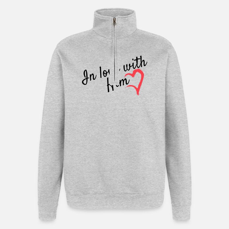 Dear partner look - Quarter-Zip Sweatshirt - heather grey
