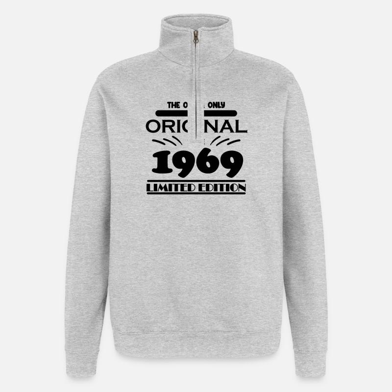 1969 - Année de construction 1969 - Sweat à zip 1/4 - gris chiné