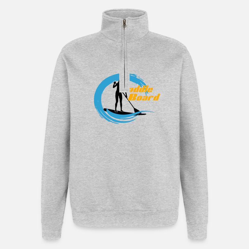 Paddle - Sweat à zip 1/4 - gris chiné