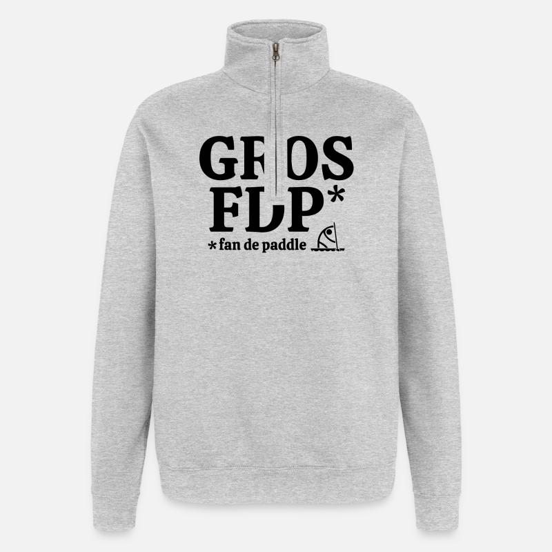 paddle, paddling, fan de paddle - Sweat à zip 1/4 - gris chiné