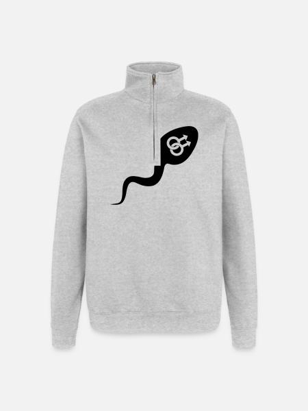 Sperm sperm homosexual - Quarter-Zip Sweatshirt - heather grey