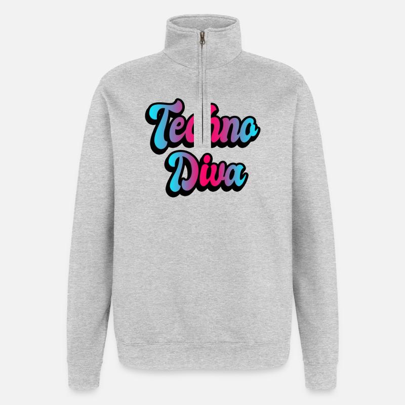 Techno Diva - Quarter-Zip Sweatshirt - heather grey