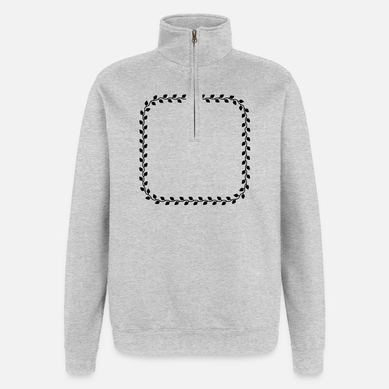 Rahmenblech - Quarter-Zip-Sweatshirt - Grau meliert