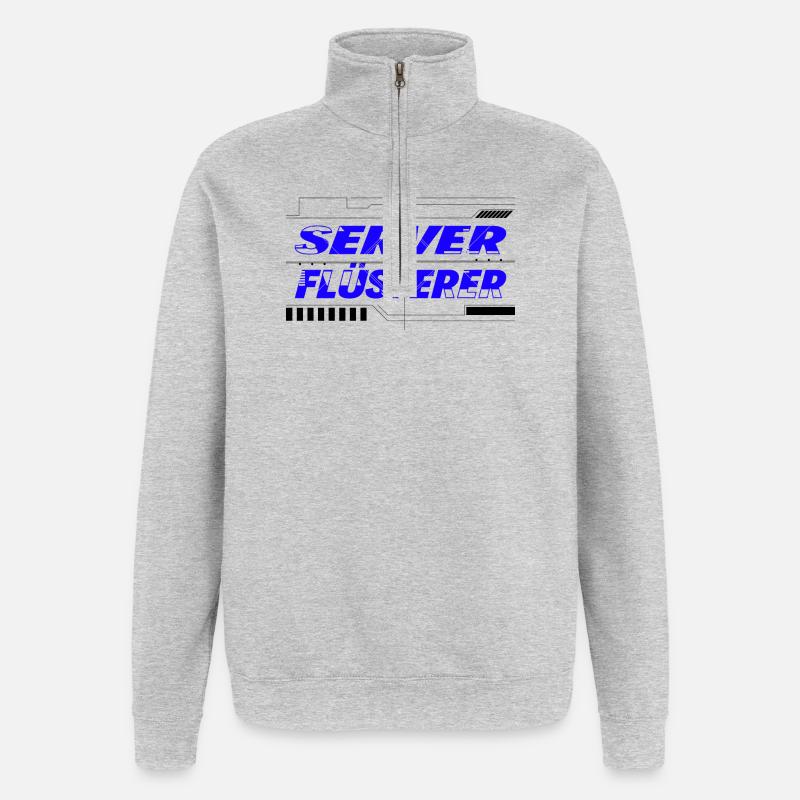 Server Flüsterer - Quarter-Zip-Sweatshirt - Grau meliert