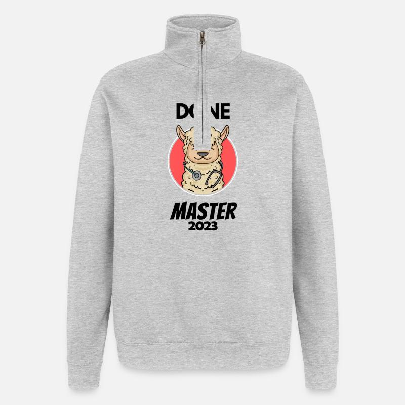 Master 2023 - Quarter-Zip-Sweatshirt - Grau meliert