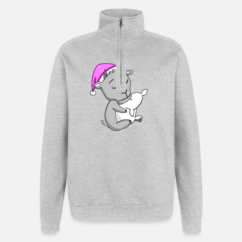 Goat - Quarter-Zip Sweatshirt - heather grey