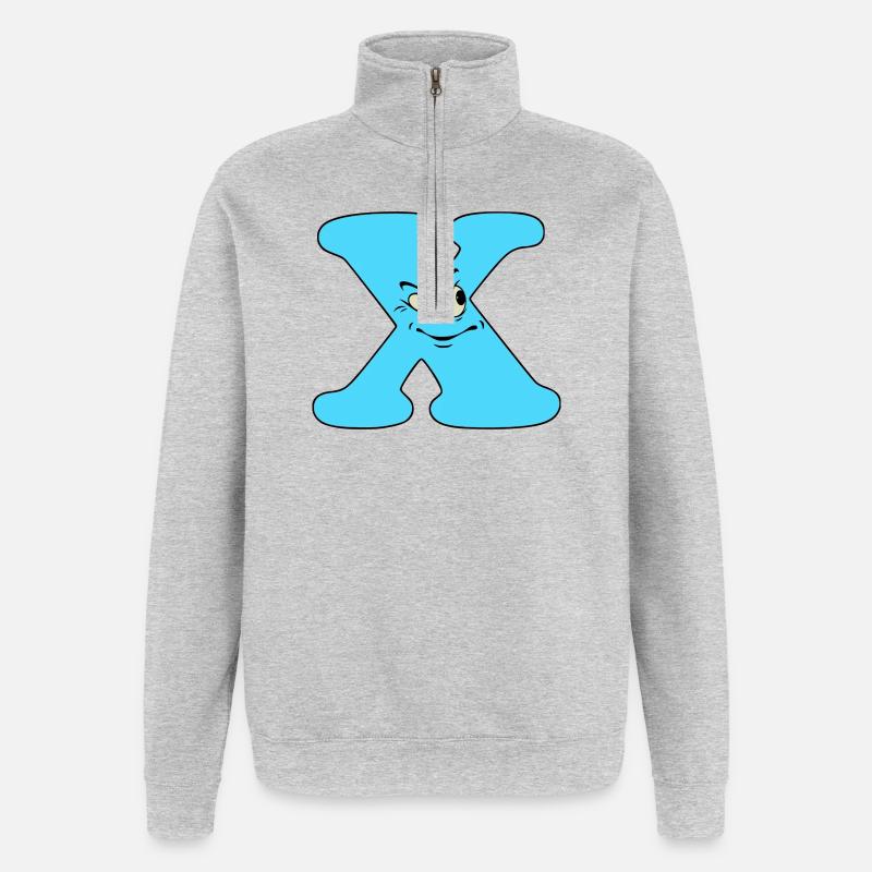 X - Quarter-Zip Sweatshirt - heather grey