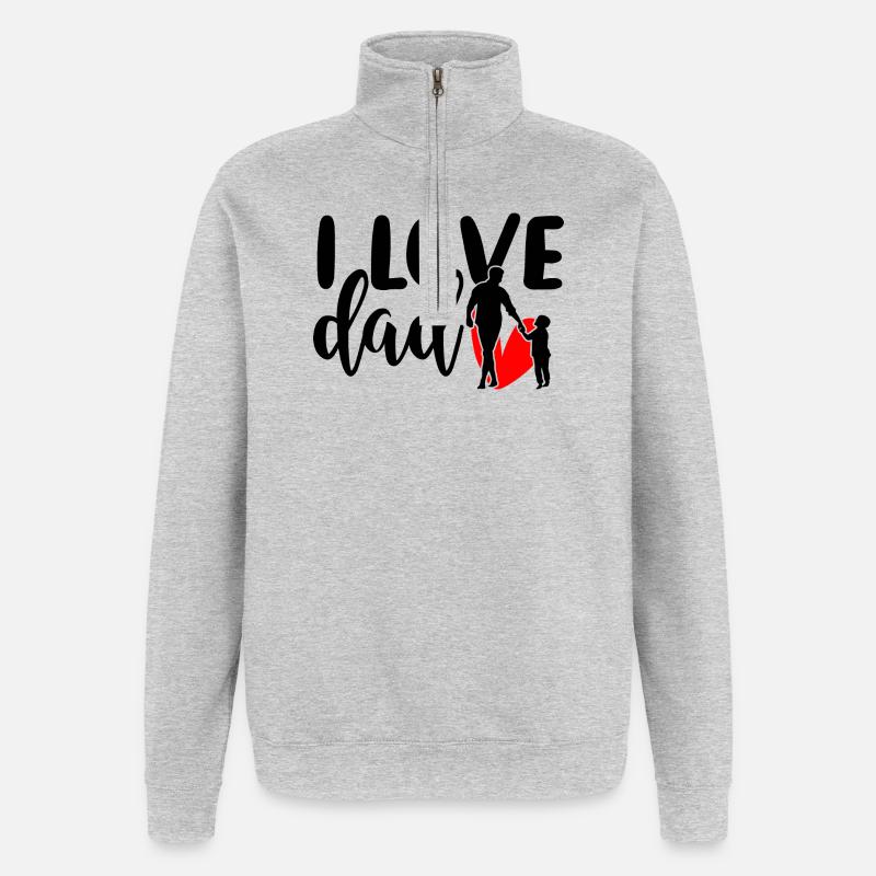 Red Ink Splatter on Black - Quarter-Zip Sweatshirt - heather grey