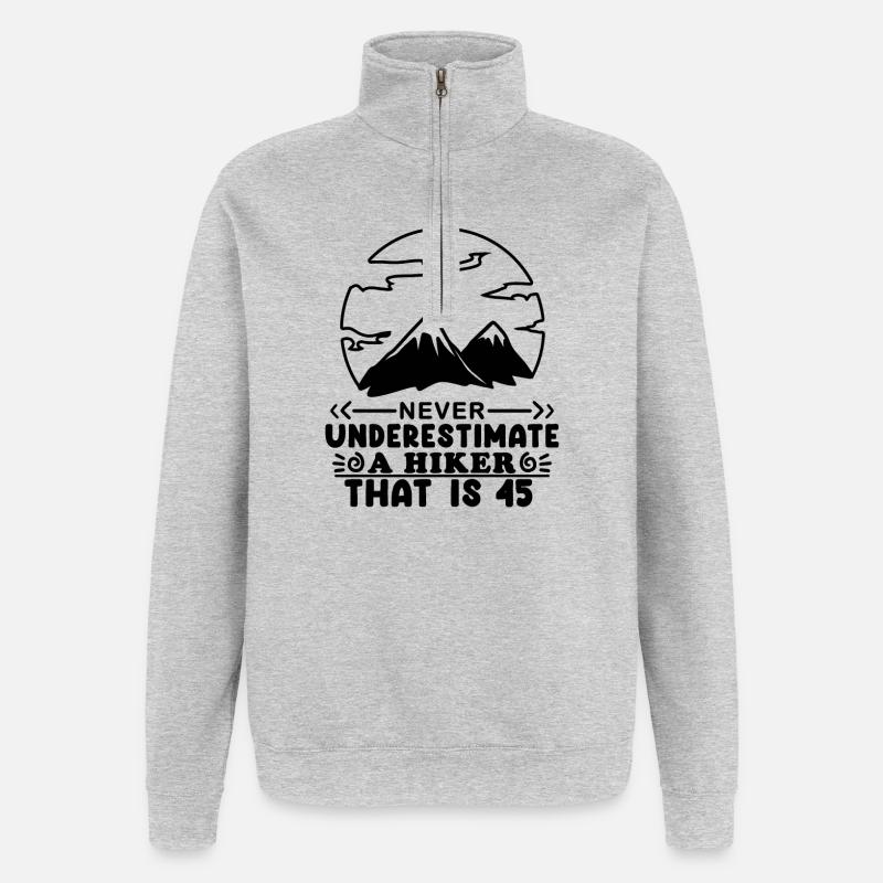 45 years old gift - Quarter-Zip Sweatshirt - heather grey