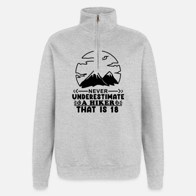 18 ans - Sweat à zip 1/4 - gris chiné
