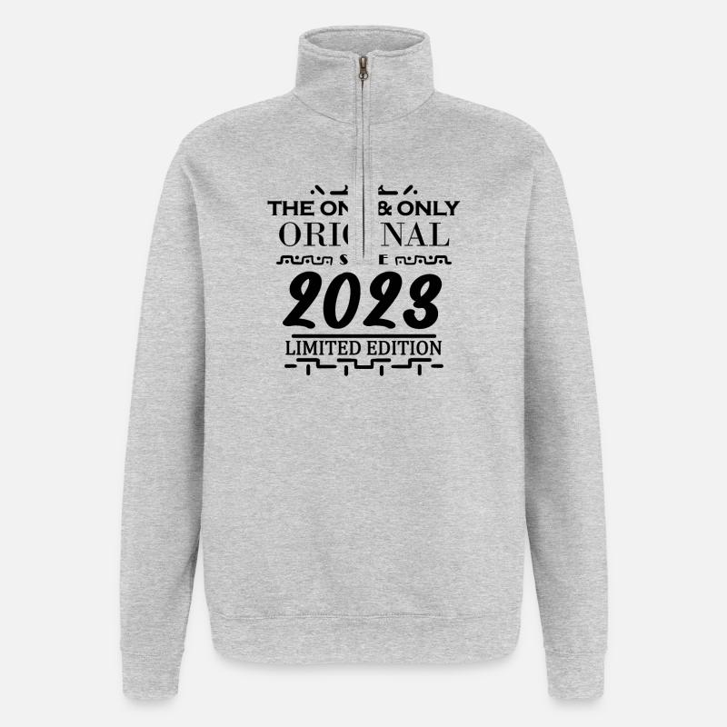 2023 - Année de construction 2023 - Sweat à zip 1/4 - gris chiné