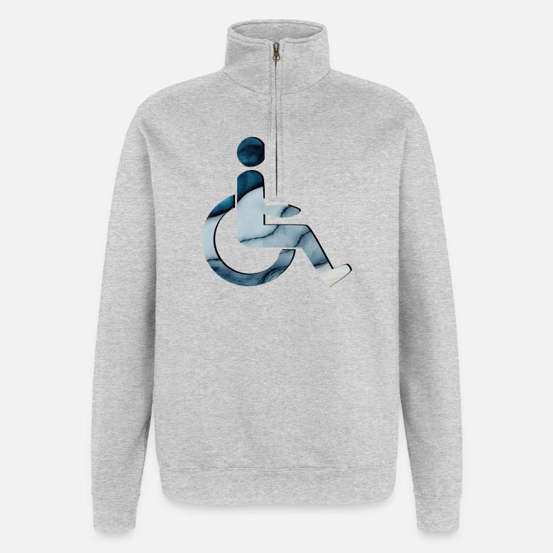 ROLLSTUHL ROLLSTUHLFAHRERIN - Quarter-Zip-Sweatshirt - Grau meliert