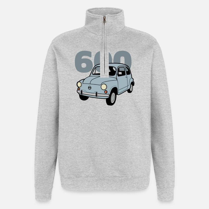 600 blauer V2 - Quarter-Zip-Sweatshirt - Grau meliert