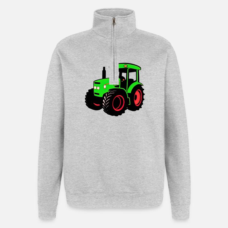 Traktor - Quarter-Zip-Sweatshirt - Grau meliert