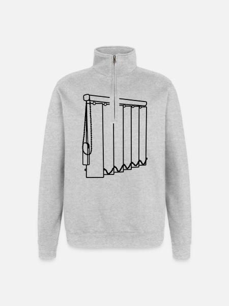 Slatted window coverings transparent - Quarter-Zip Sweatshirt - heather grey