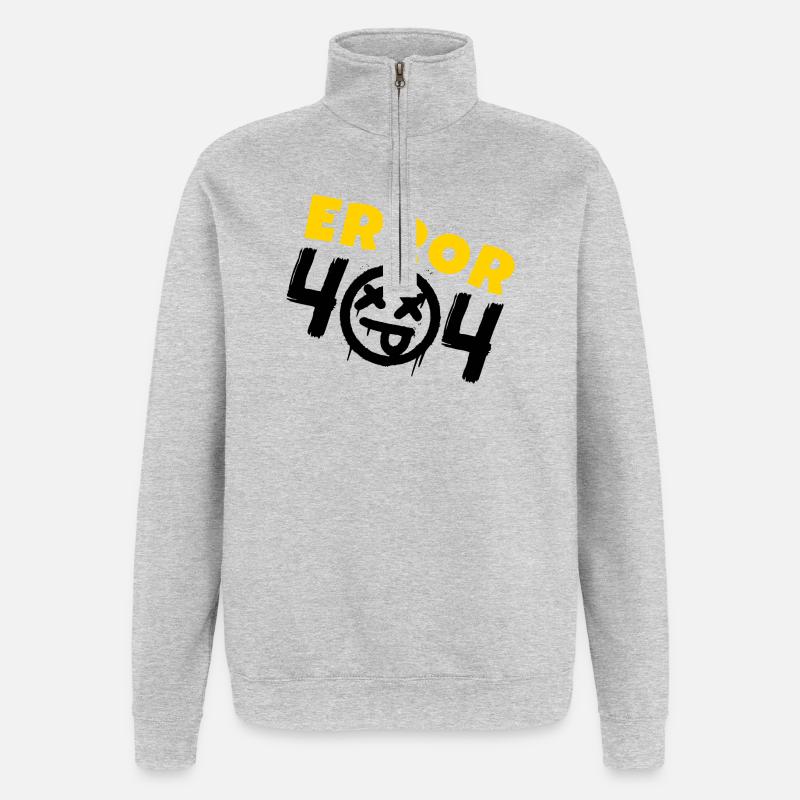 Fehler 404 nicht gefunden - Quarter-Zip-Sweatshirt - Grau meliert