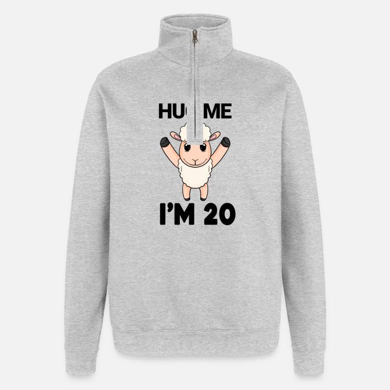 20 ans - 20 ans - câlin - Sweat à zip 1/4 - gris chiné