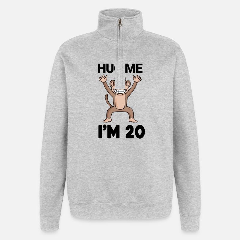20 ans - 20 ans - câlin - Sweat à zip 1/4 - gris chiné