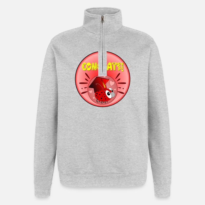 CONGRATS GRADUATION - BACHELOR - MASTER - Quarter-Zip Sweatshirt - heather grey