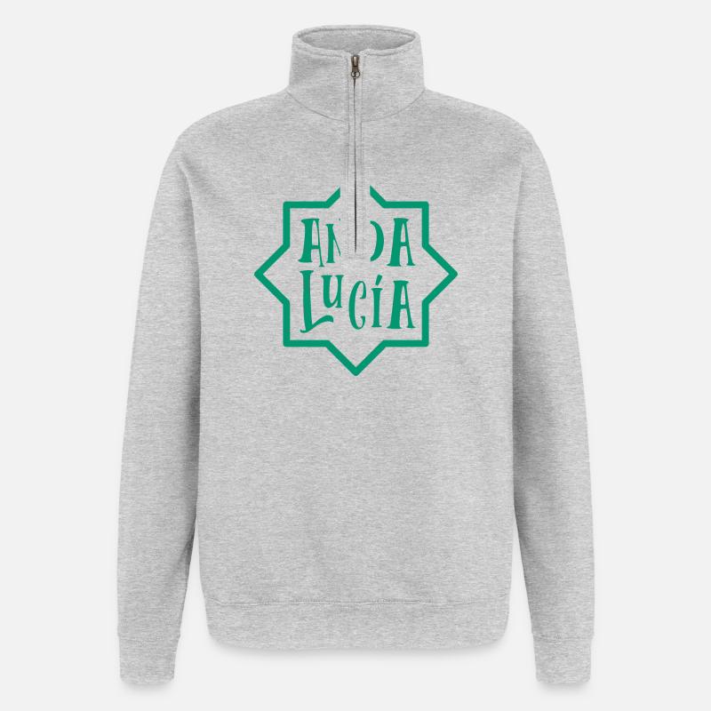 Andalusien 5 - Quarter-Zip-Sweatshirt - Grau meliert