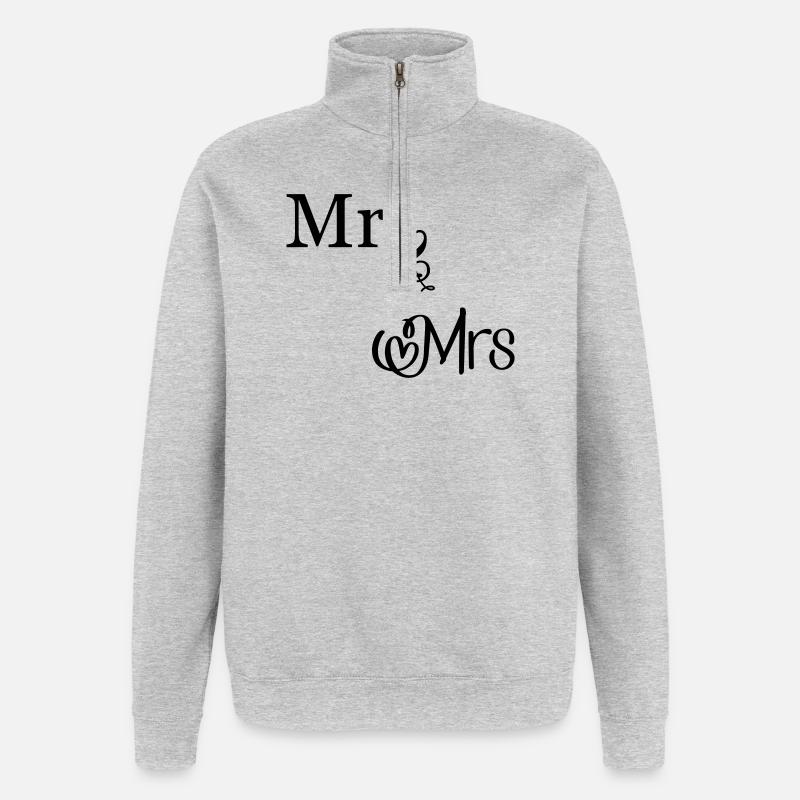 M. et Mme - Sweat à zip 1/4 - gris chiné