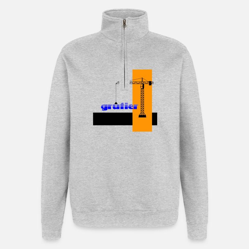 Crane operator - Quarter-Zip Sweatshirt - heather grey