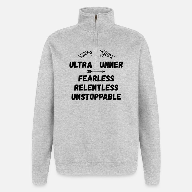 Ultra Runner - Intrépide. Implacable. Imparable. - Sweat à zip 1/4 - gris chiné