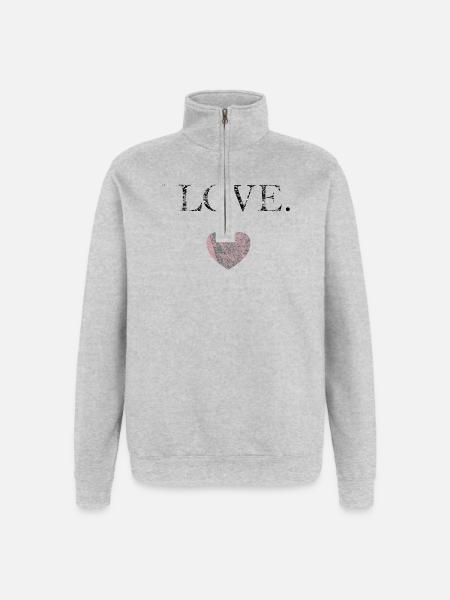 FOR HER - Quarter-Zip Sweatshirt - heather grey